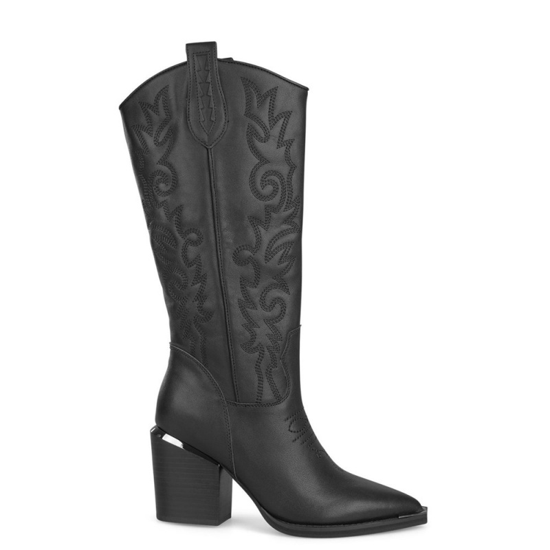 Bottes à Talons Alma En Pena Embroidered Cowboy Boots Bleu Marine Femme | UNB-17871580